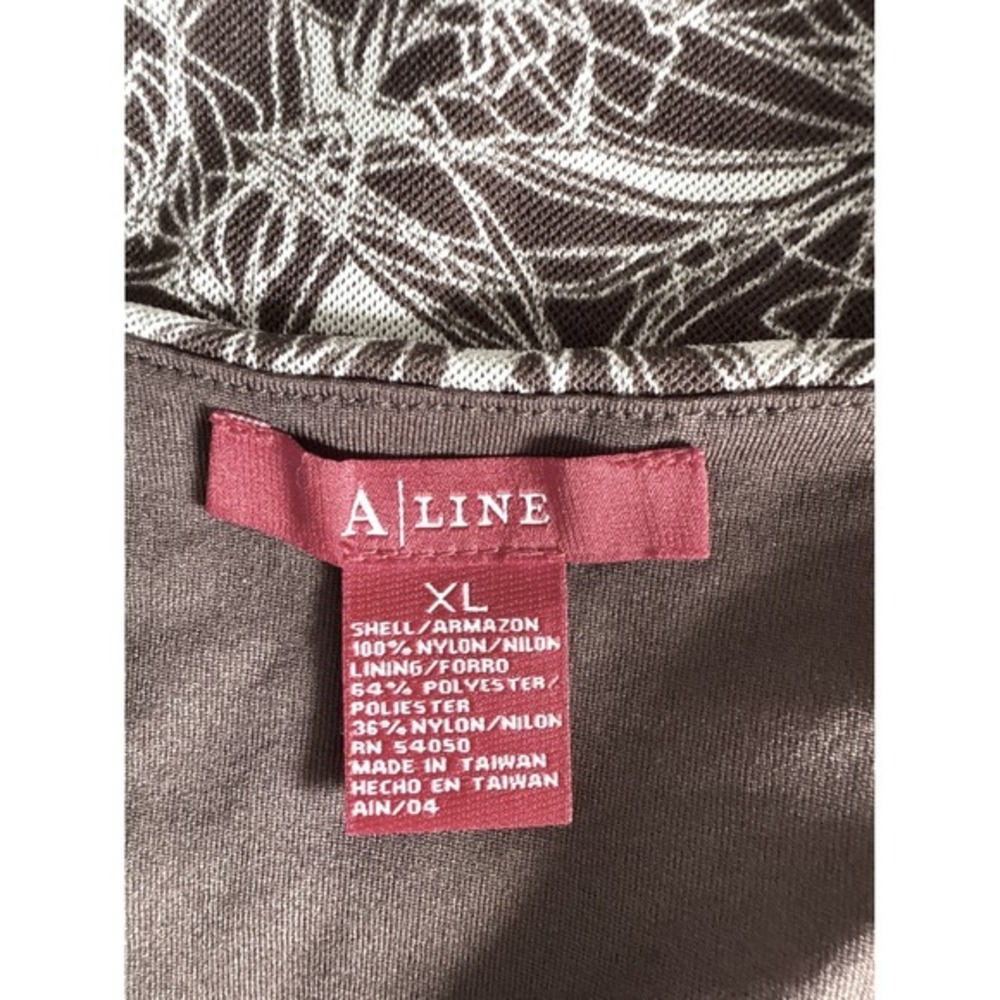 Vintage Y2K 90s Top Women's XL Brown Babydoll Empire Leafy Fairy Cottage Office‎ - Picture 6 of 8